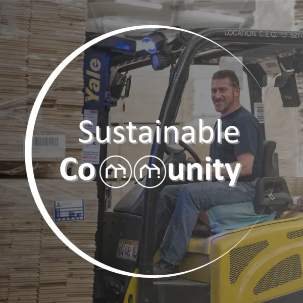 Sustainable Community - Carbon credit visual - Electrical forklifts